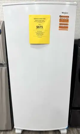 Whirlpool 30”W Openbox 17.7 cu.ft Upright Freezer