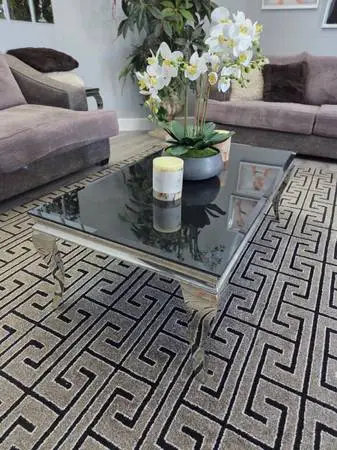 Metallic Glam and White Furniture