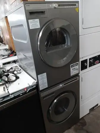 🌲Asko 24 gray stackable front load washer and dryer set