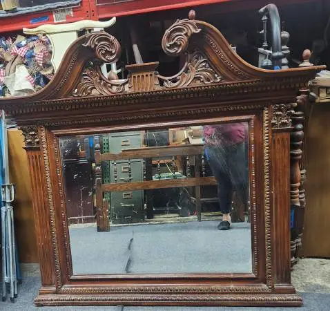 Mahogany Finished Wall Mirror