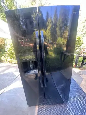 Black side by side refrigerator will deliver