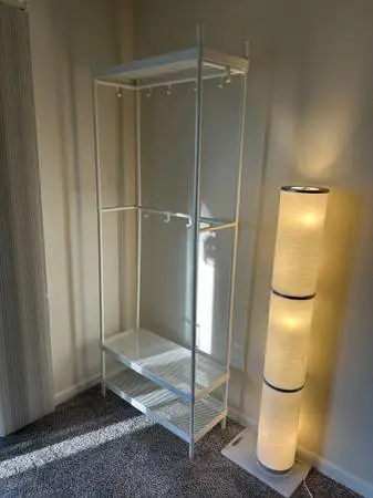 Coat Rack & Shoe Rack combo - metal/white (easy to disassemble)