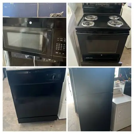 Property Manager Special Black Complete Kitchen Set