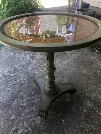 Table with glass top22inch x25 tall