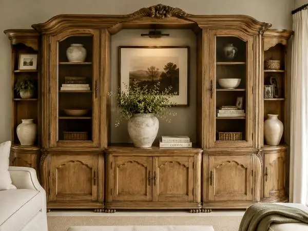 Beautiful! Free delivery! Michael Amini / Aico sectional wall unit!
