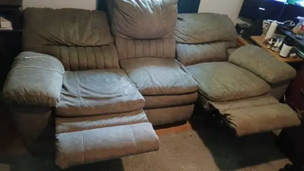 Microfiber couch and loveseat