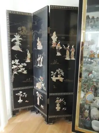 Screen Asian 6 Panel Room Divider Oriental Dressing Screen Accent