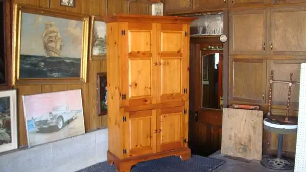 Reporpose tv cabinet now storage unit with peg board back