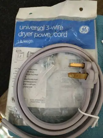 Brand New 3 Wire Dryer Power Cord