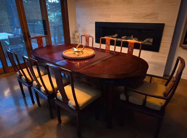 Antique Asian Rosewood Dining Set