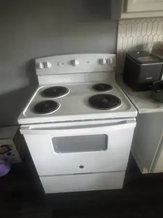 White Refrigerator and stove