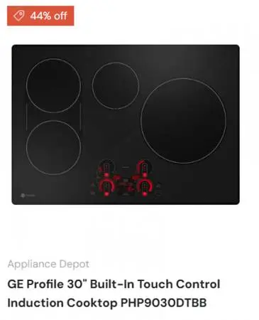GE Profile 30 Built-In Touch Control Induction Cooktop PHP9030DTBB