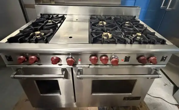 Wolf Stainless Steel 48” Inch Wide Gas Range 6-Burners w/Grill