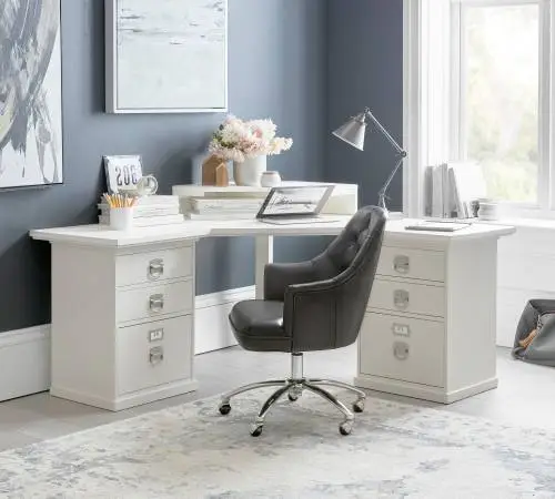 Pottery Barn Bedford 6-drawer corner desk