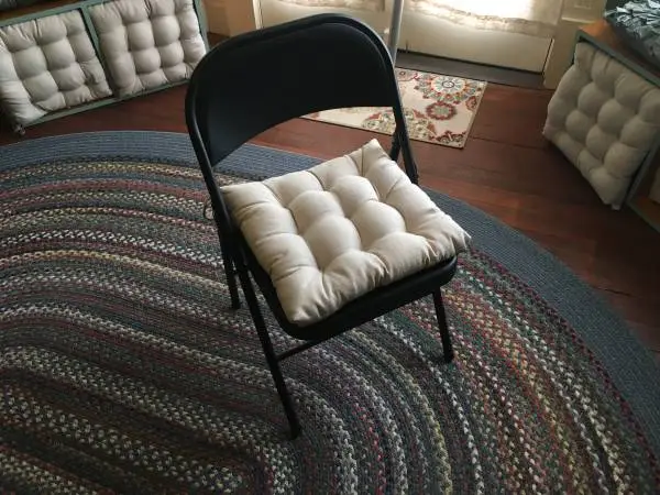 Cosco Black Metal Folding Chairs (w/chair pads) - SET OF 8