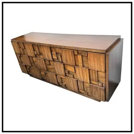 Lane Furniture Staccato Brutalist Lowboy Dresser
