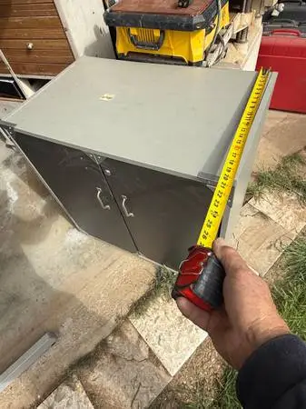 INDUSTRIAL LOOKING CABINET WITH 2 DOORS $30 KITCHEN LAUNDRY GARAGE