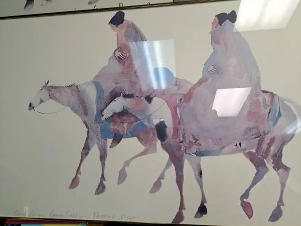 Horse and Indians Framed picture