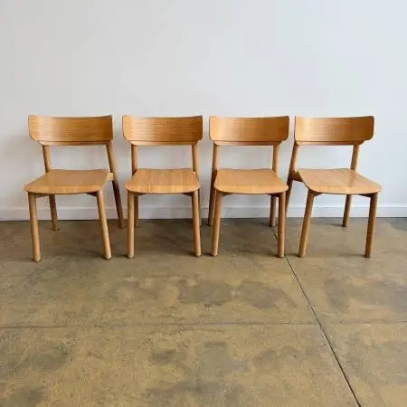 Corral Linden Oakwood 4 Dining Chairs (Retail $3700+ )