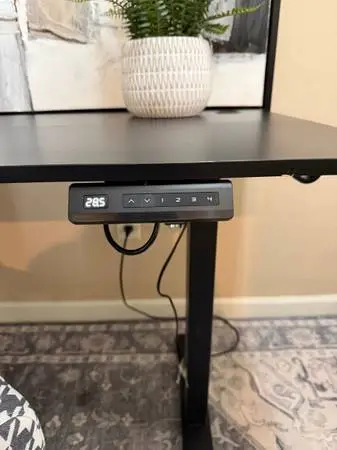 Black Standing Desk and NEW Chair-PRICE REDUCED!