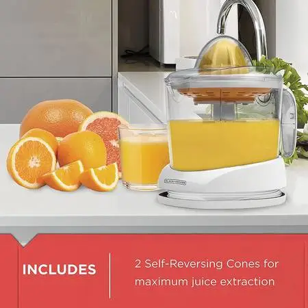 BLACK+DECKER 32oz Electric Citrus Juicer, CJ625, Pressure Activated