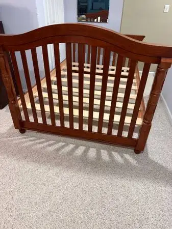 Full size Maple headboard and footboard bed frame