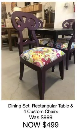 Dining Set, Table and 4 Chairs. Plus many other items on SALE!
