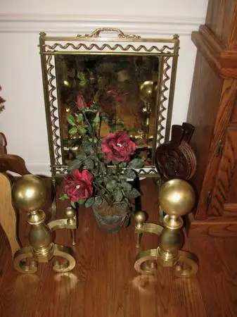 Antique Brass Fire Place Andiron’s