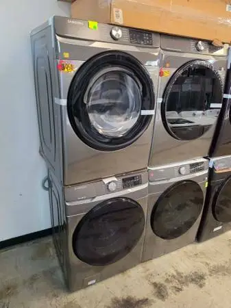 Samsung used steam front load washer new gas dryer