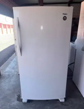 White Whirlpool Standing Freezer