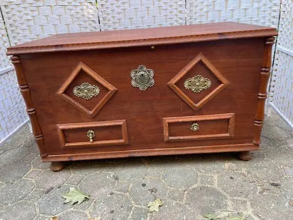 Vintage mahogany hope blanket chest