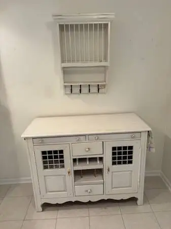 Beautiful Country Buffet with Wall Rack - Must See