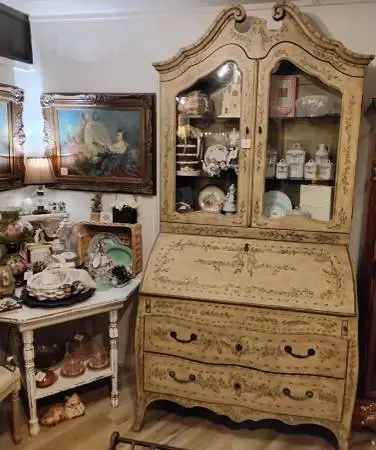 2 Piece Chest of Drawers Dresser / Bookcase - French Style Chinoiserie