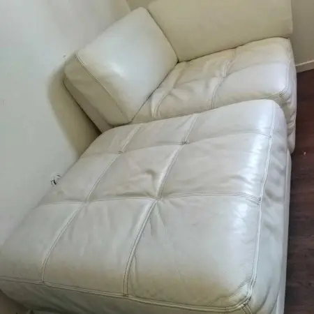 white leather sectional couch used chateau polyester and polyurethane foam pad