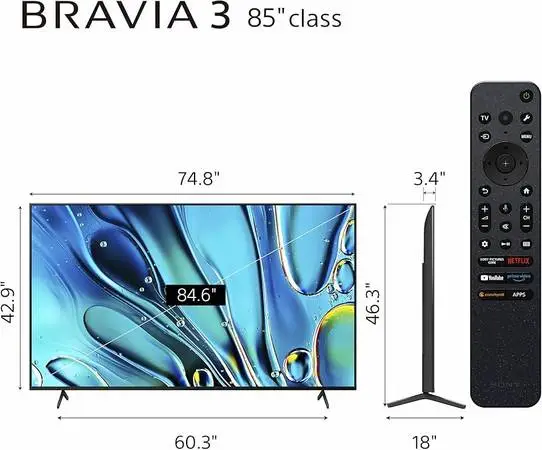 Sony 85-Inch Bravia 3 4K Ultra HD LED Smart TV