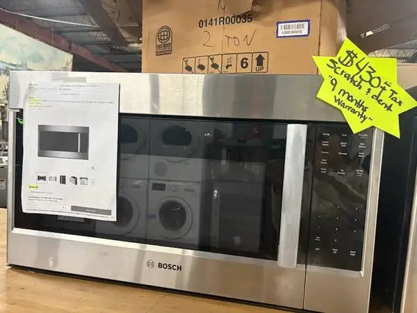 Bosch 500 Series Stainless Steel Microwave ONLY $315
