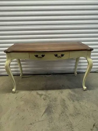 Vintage painted French style console desk