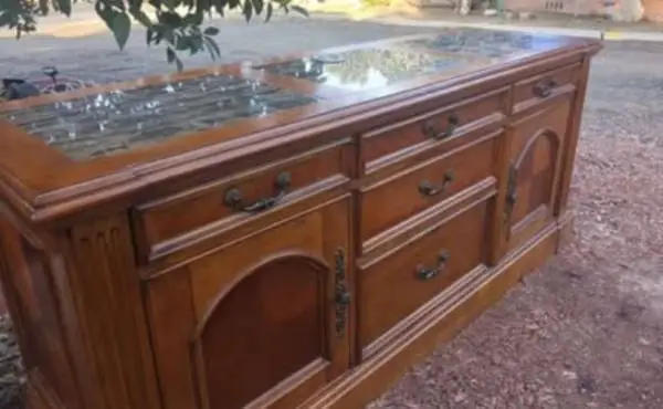 Aspen Home - Business Professional Law Firm Computer Desk with Marble Top.