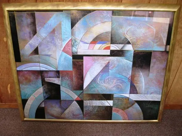 Large Quality “Cube” Abstract Art 1/2 price!