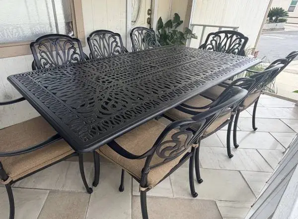 9pc NEW 8 chairs Darlee Elizabeth Outdoor Patio Dining Table Set