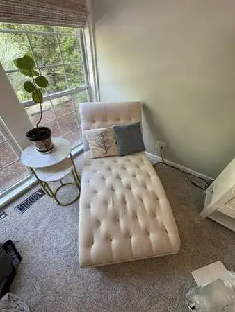 Button-Tufted Chaise Lounge Chair - Beautiful