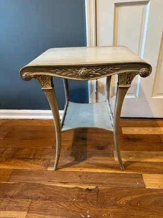 Antique vintage Mahogany painted end table