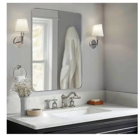 Mirror - Brand New Rectangular Brushed Nickel Mirror