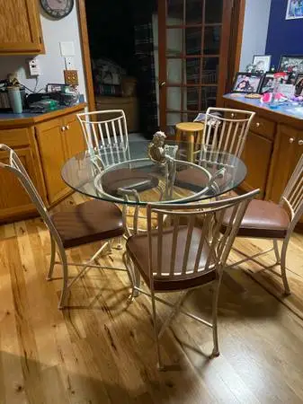 Glass top table