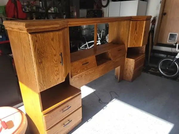 Tower Tier Headboard and nightstands w/ lighting bed