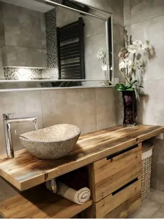 >> Bathroom Vanity with Drawers Modern Farmhouse