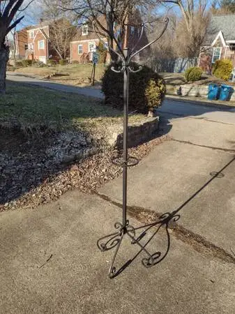 Wrought iron coat tree