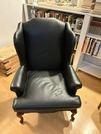 Black Faux Accent Chair
