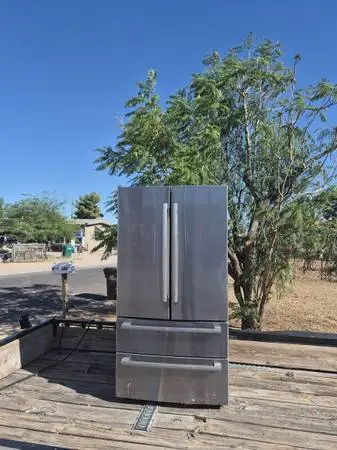 stainless steel double door refrigerator
