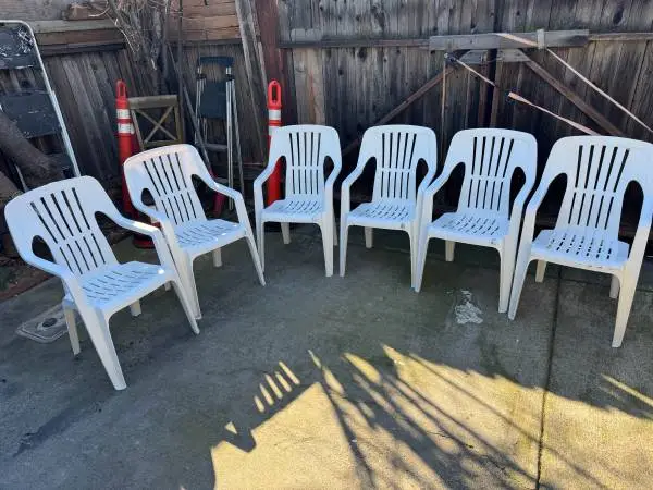 Six Patio Chairs
